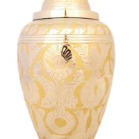 Floral Gold Urn