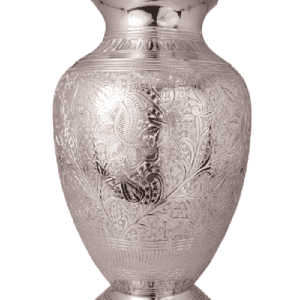 Floral Silver Companion Urn