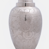 Floral Silver Urn