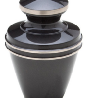 black keepsake urn