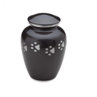 black pet urn