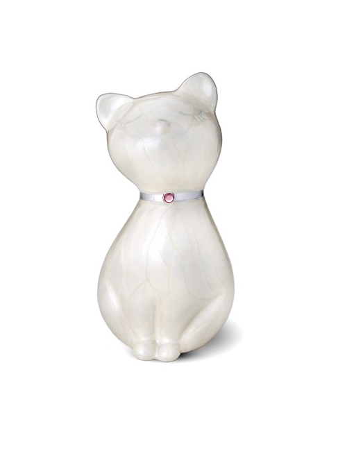 Pearl Cat Urn - Urns for Ashes