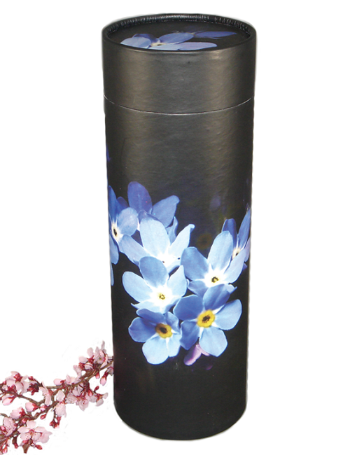charcoal flower scatter tube