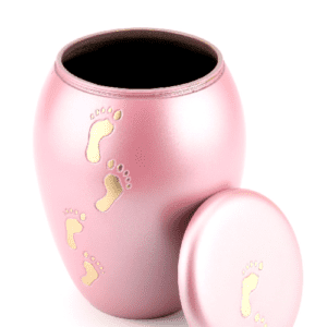 pink baby urn