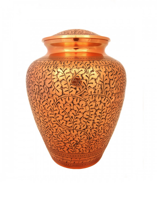 Detailed Copper Urn Urnsforashes.co.uk