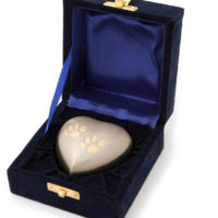 gold heart keepsake pet urn