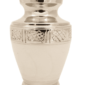 white keepsake urn