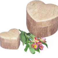 woodgrain biodegradable urn