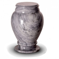 marble urn for ashes, white