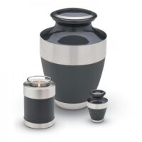 Silver Band Brass Urn