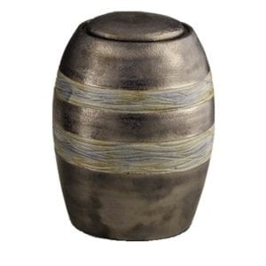 Striped Ceramic Urn