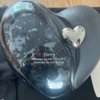 granite adult heart urn for ashes