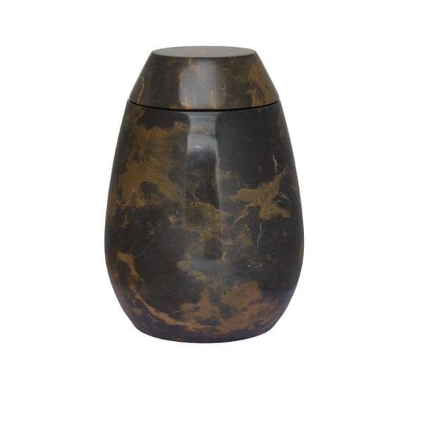 large brown marble urn