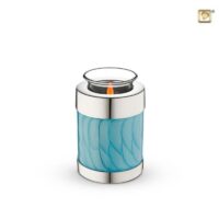 blue candle baby urn