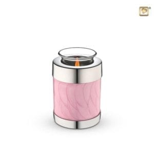 pink candle baby urn