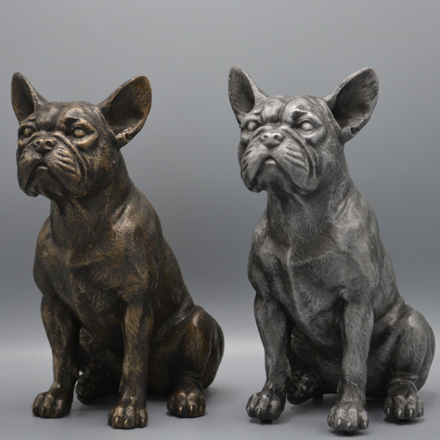 French Bulldog medium UK dog urn made of cold cast bronze ArtDog kind2 