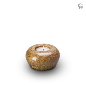 yellow candle urn for ashes