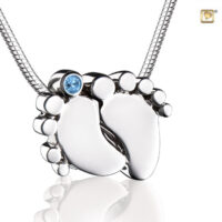 blue Little Toes Memorial Necklace