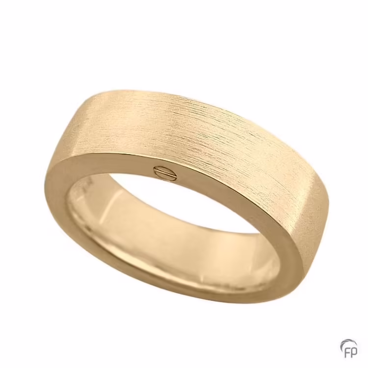 gold Brushed Memorial Ring