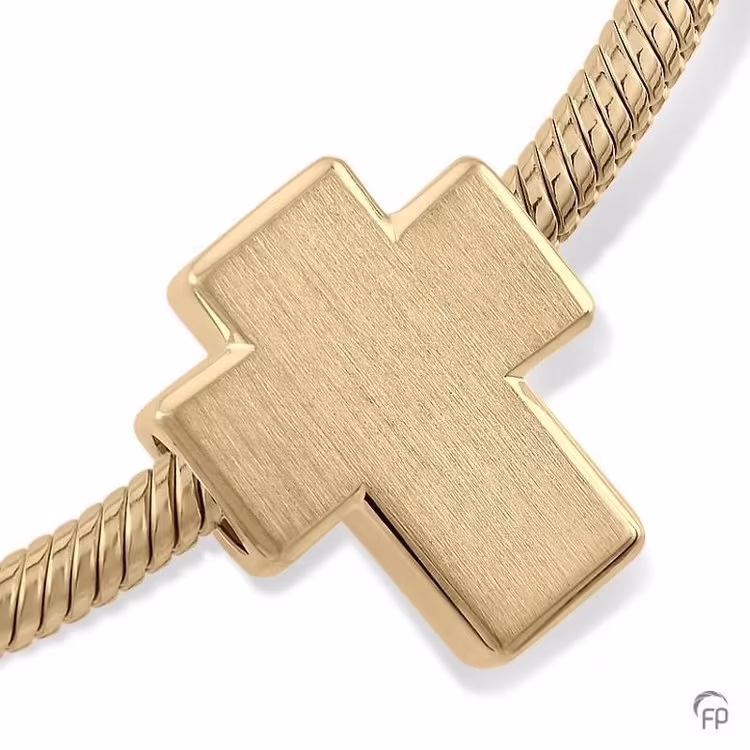 gold Sacred Cross Cremation Charm