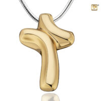 silver United Cross Cremation Necklace