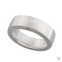 silver Brushed Memorial Ring