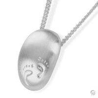 silver Footsteps Memorial Necklace