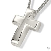 silver Memorial Cross Urn Necklace