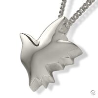 silver Peaceful Dove Cremation Necklace