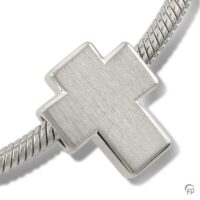 silver Sacred Cross Cremation Charm