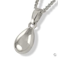 silver Tender Teardrop Cremation Necklace