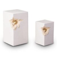 pearl square heart urn sizes