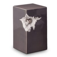 slate square heart urn