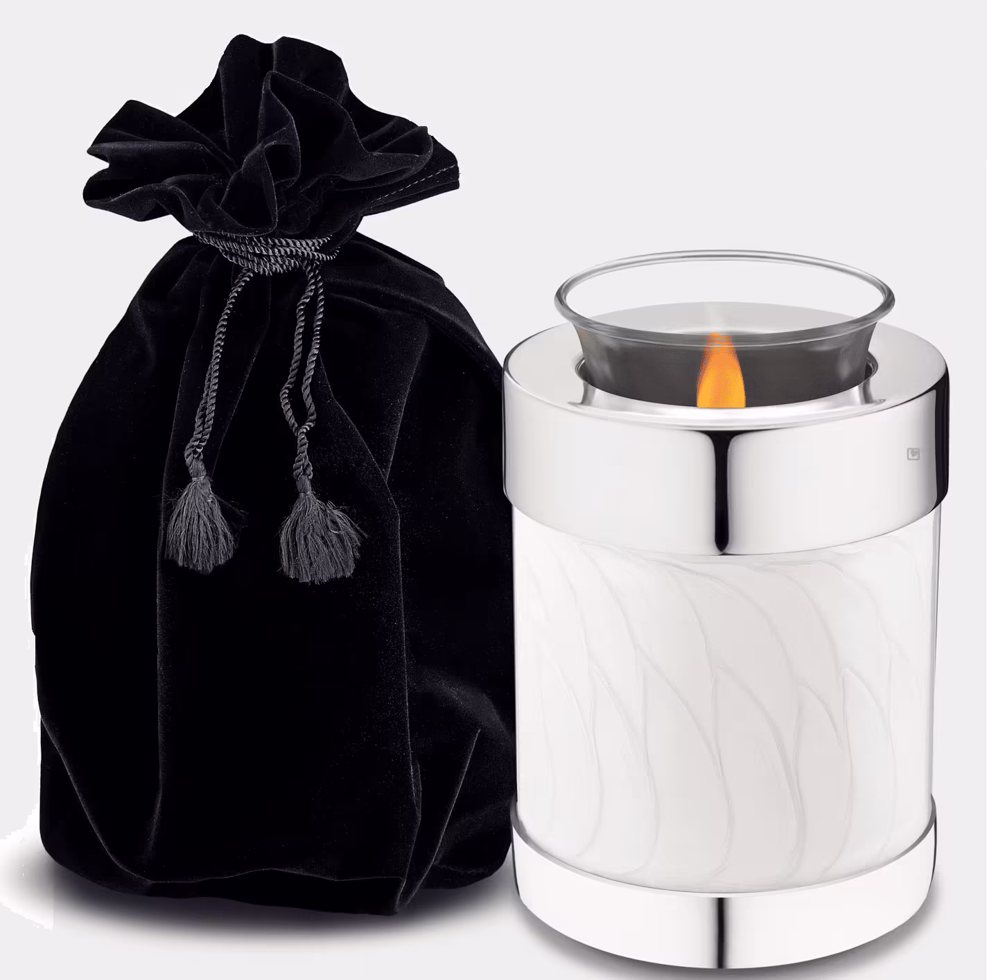 pearl silver tea light urn
