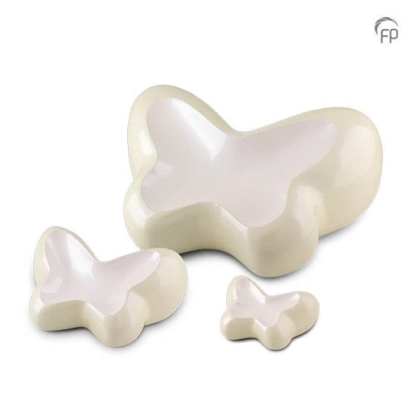 pure white butterfly urn collection