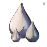 teardrop shaped urns blue