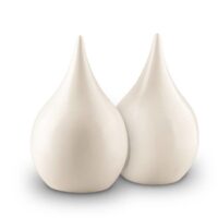 double teardrop urn white