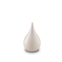 white teardrop urn