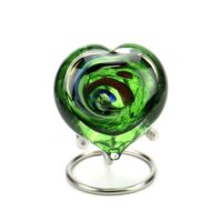 Glass Heart Keepsake Urn