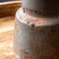 Modern Industrial Cremation Urn Dark Grey