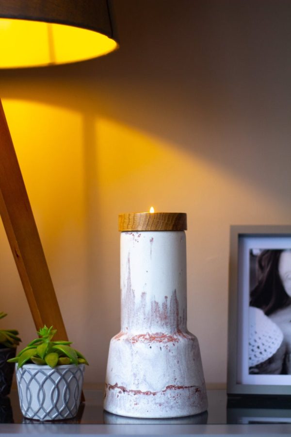 Modern Industrial Cremation Urn White