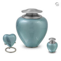 Passion Pearl Brass Urn Blue Large