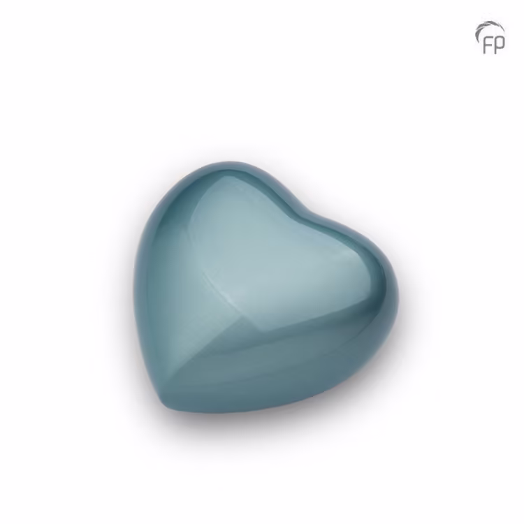 Passion Pearl Brass Urn Blue heart
