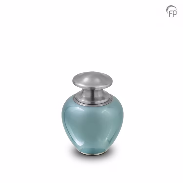 Passion Pearl Brass Urn Blue keepsake