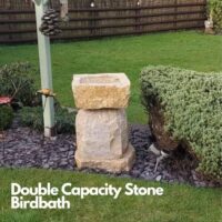 stone memorial double bird bath urn for 2 sets of ashes