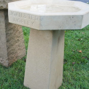 octagon stone birdbath urn