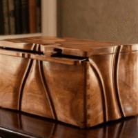 The Ripple Wooden Urn