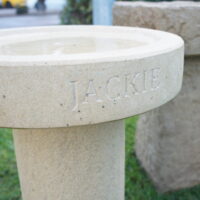 round birdbath urn for ashes