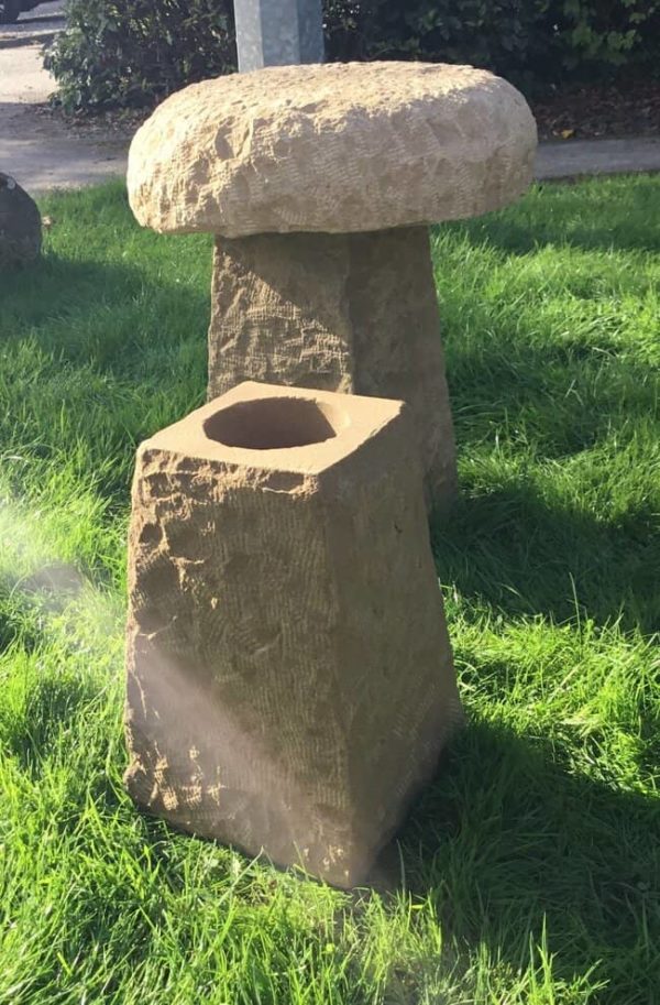 stone mushroom cremation urn