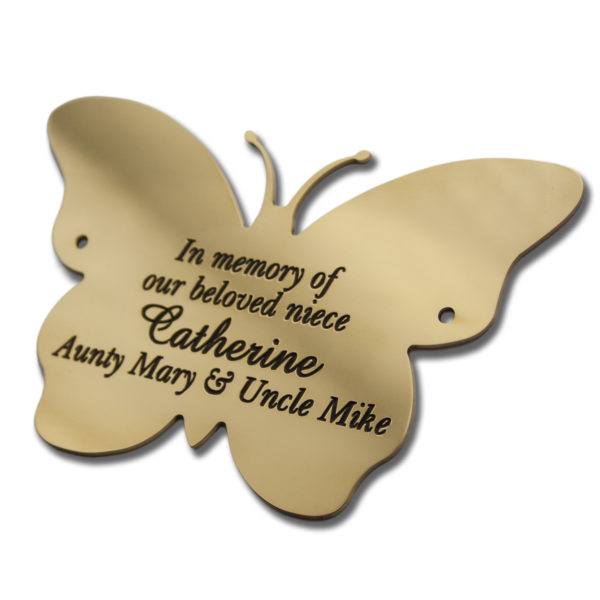 Engraved Butterfly Plaque